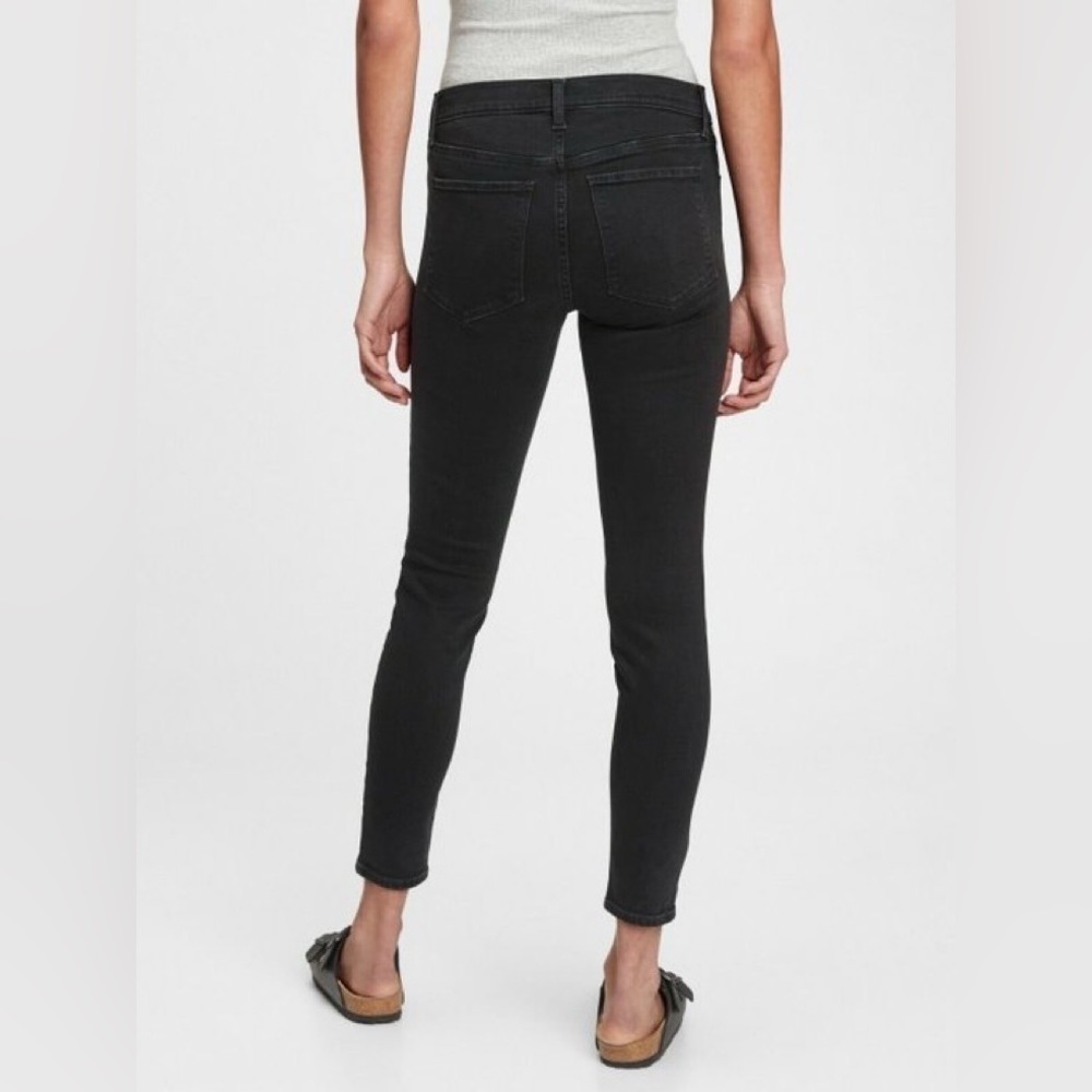 NWT! GAP Black Mid Rise Jegging with Washwell - Size 10 Long /30 LONG 🩷 - Picture 5 of 8